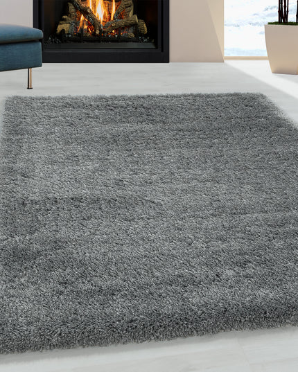 Tapis Shaggy - Duveteux - Gris clair