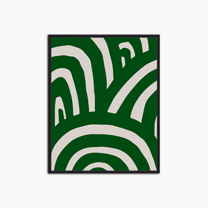 Arcs-en-ciel abstraits verts - Décoration murale imprimée