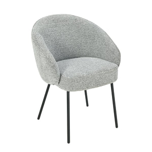 Cleo Esszimmerstuhl - Grau - Chenille