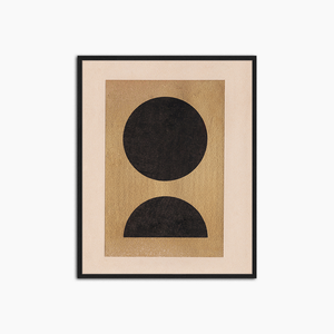 Abstract Black in Gold - Print Muurdecoratie