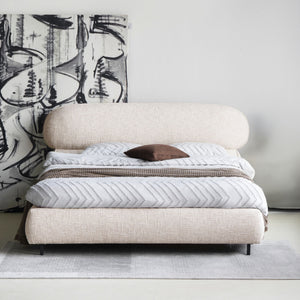 Bett Luka – Beige Chenille – 180 cm x 200 cm