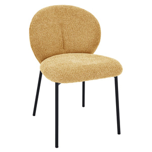 Ruby Eetkamerstoel - Geel Chenille