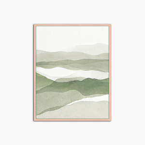 Paysage abstrait vert - Décoration murale imprimée