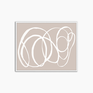 Beige abstrait - Décoration murale imprimée