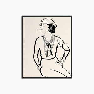 Gabrielle Bonheur Coco Chanel – Wanddekoration mit Print