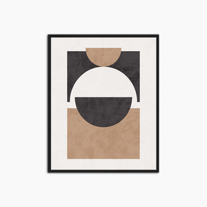 Composition abstraite organique - Décoration murale imprimée