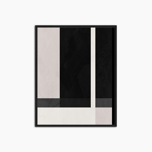 Géométrique N&B - Décoration murale imprimée