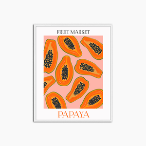 Marché aux fruits de papaye - Décoration murale imprimée