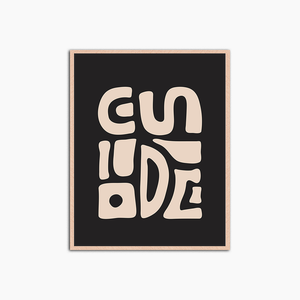 Beige en noir - Décoration murale imprimée