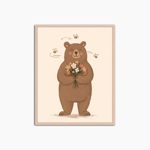 Ours joyeux - Décoration murale imprimée