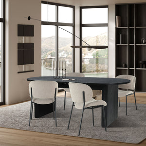 Table à manger Maya - Placage Noir - Extensible 200-240cm