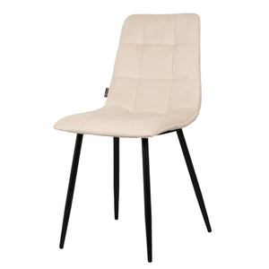 Elise Esszimmerstuhl – Cremefarbener Samt