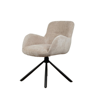 Leta Draaistoel - Beige - Chenille