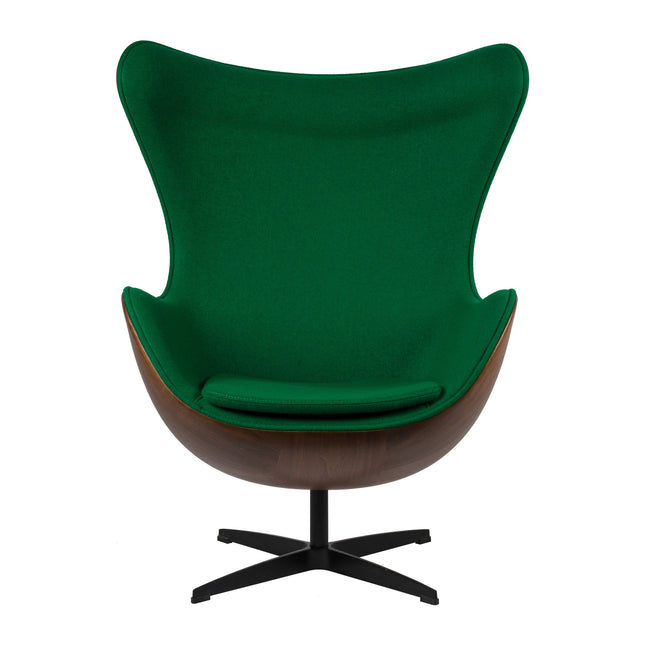 Egg Chair - Groen / Houtfineer