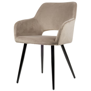Jesper Esszimmerstuhl - Beige - Samt