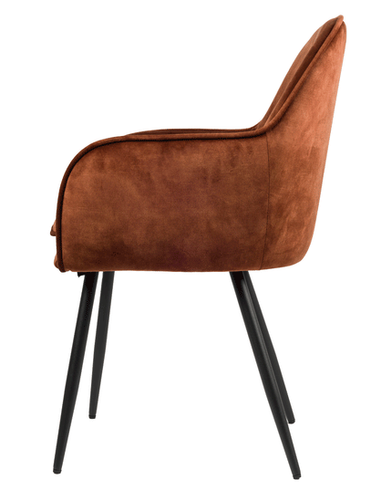 Julia Eetkamerstoel - Koper - Vintage Velvet