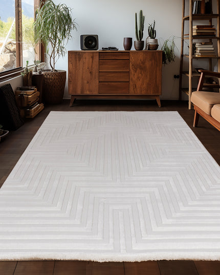 Abstract Vloerkleed - Sara - Creme 11