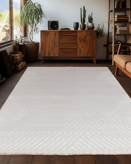 Abstract Vloerkleed - Sara - Creme 15