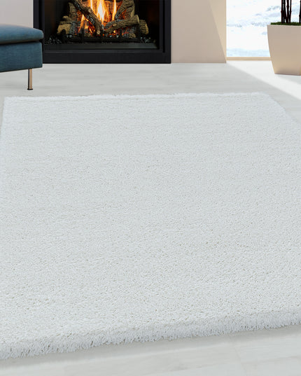 Hoogpolig Vloerkleed - Fuzzy - Wit