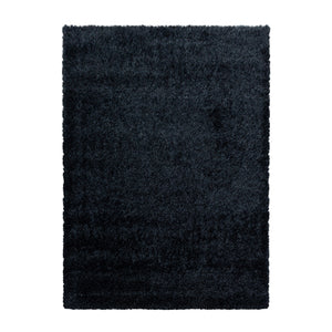 Hoogpolig Vloerkleed Luxe - Plain - Zwart