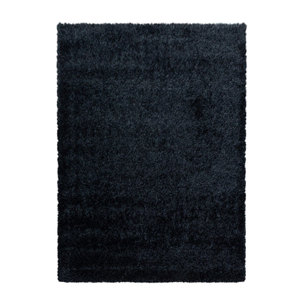 Hoogpolig Vloerkleed Luxe - Plain - Zwart