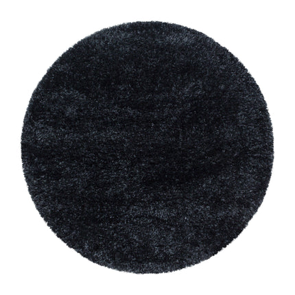 Hoogpolig Vloerkleed Luxe - Plain - Zwart