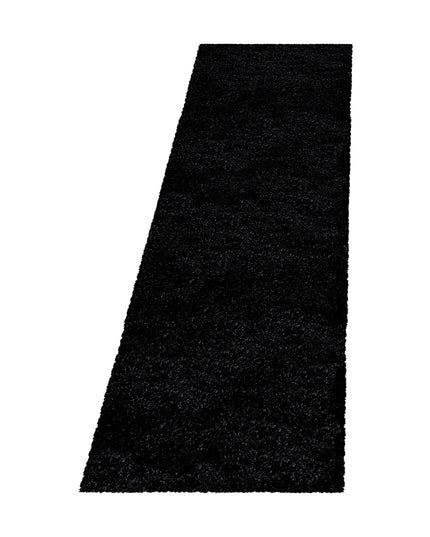 Hoogpolig Vloerkleed Luxe - Plain - Zwart