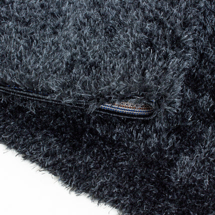Hoogpolig Vloerkleed Luxe - Plain - Zwart