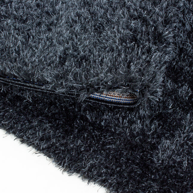 Hoogpolig Vloerkleed Luxe - Plain - Zwart