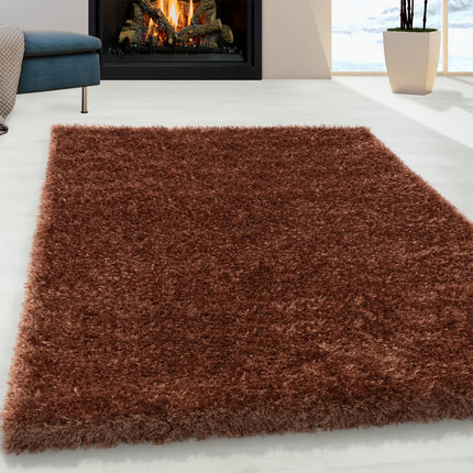 Hoogpolig Vloerkleed Luxe - Plain - Koper