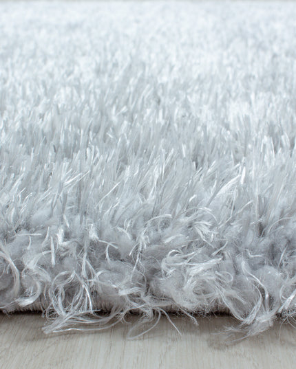 Hoogpolig Vloerkleed Luxe - Plain - Zilver