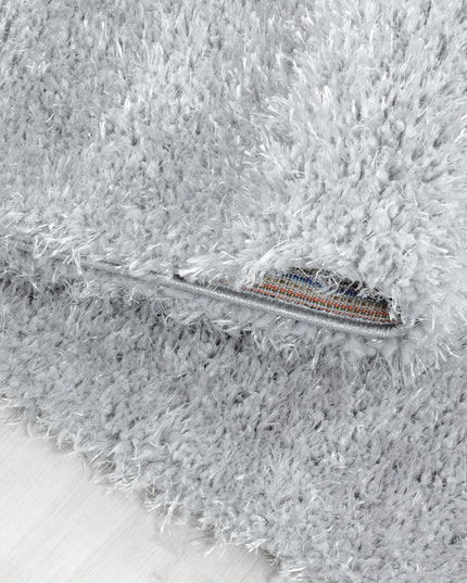 Hoogpolig Vloerkleed Luxe - Plain - Zilver