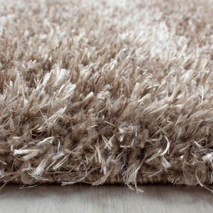 Hochflorteppich Luxus - Uni - Taupe