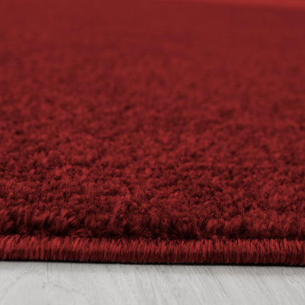 Moderner Teppich - Uni - Rot