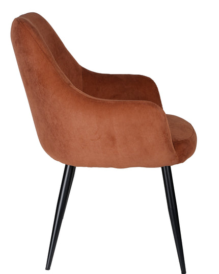 Ivy Esszimmerstuhl – hellbrauner Rippenstoff