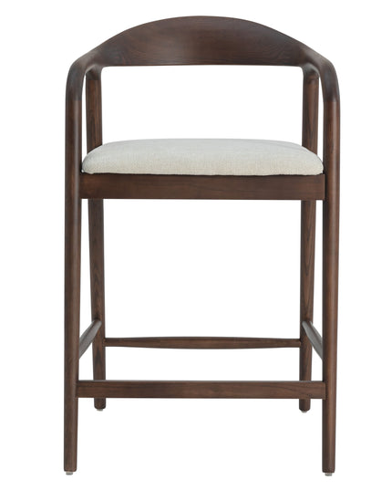 Andrea Walnoot Barstoel - Japandi Beige