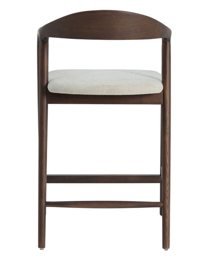 Andrea Walnoot Barstoel - Japandi Beige