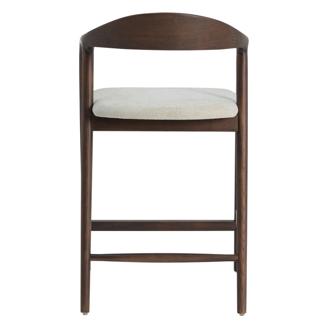 Andrea Walnoot Barstoel - Japandi Beige