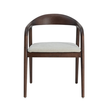 Andrea Esszimmerstuhl aus Walnussholz – Japandi Beige