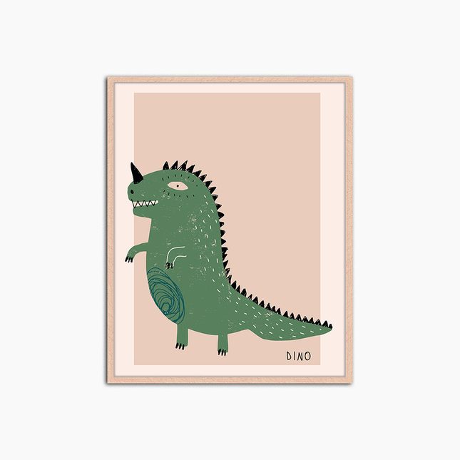 Dino - Print Muurdecoratie