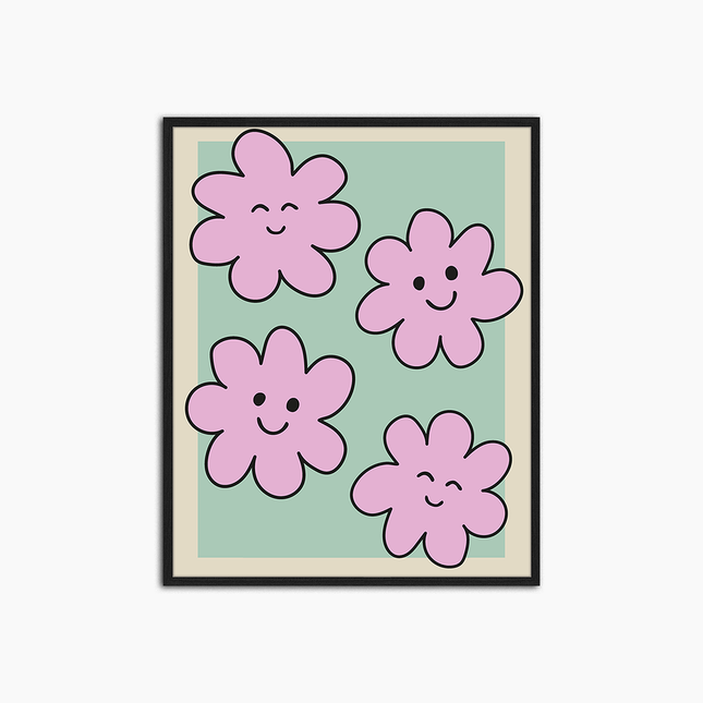 Flowery - Print Muurdecoratie