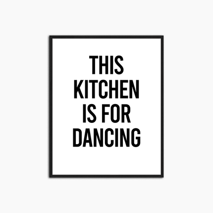 La cuisine est pour danser - Décoration murale imprimée