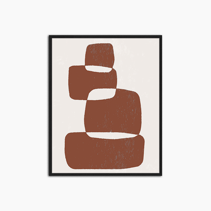 Abstrait en marron - Décoration murale imprimée