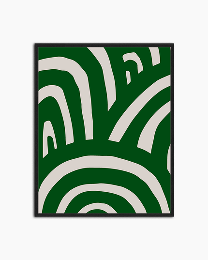 Arcs-en-ciel abstraits verts - Décoration murale imprimée