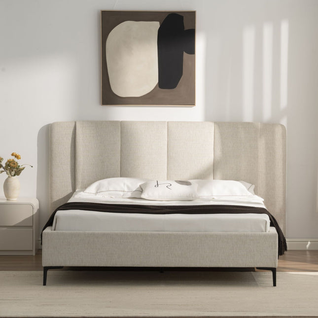 Bed Elon - Beige Chenille - 180cm x 200cm