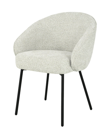 Cleo Eetkamerstoel - Beige - Zwarte Poten