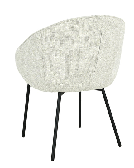 Cleo Eetkamerstoel - Beige - Zwarte Poten