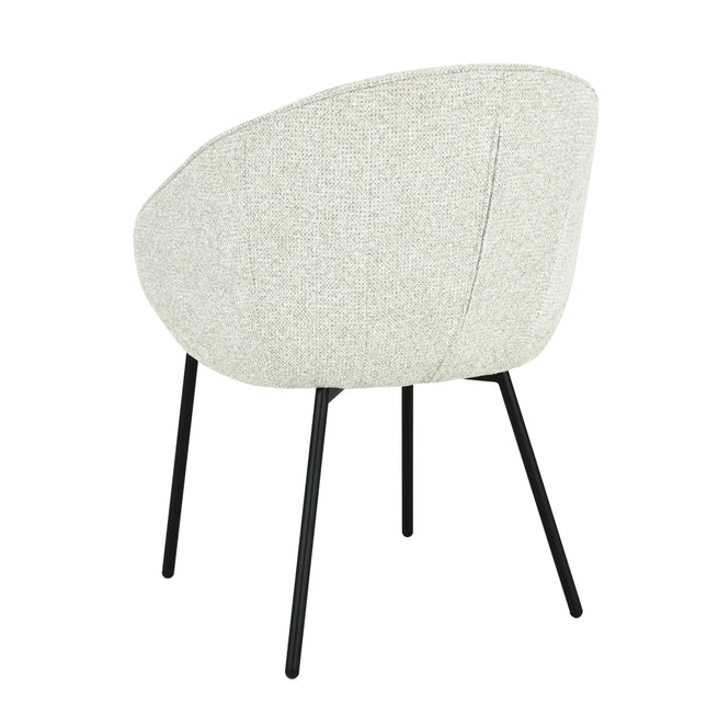 Cleo Eetkamerstoel - Beige - Zwarte Poten