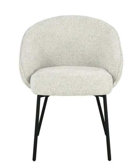 Cleo Eetkamerstoel - Beige - Zwarte Poten