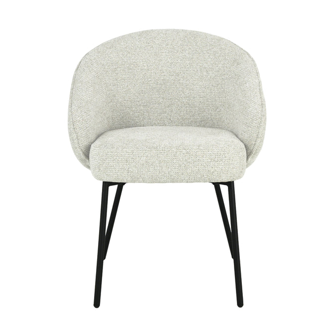 Cleo Eetkamerstoel - Beige - Zwarte Poten